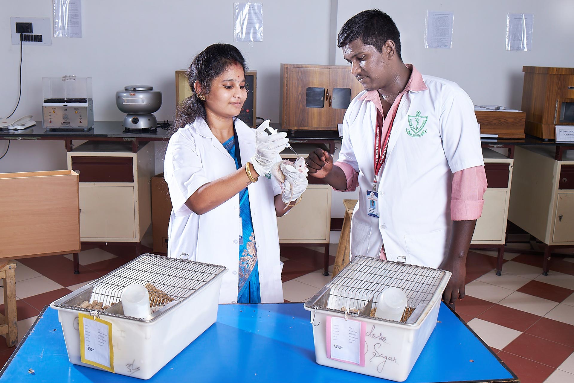 Teacher Explaining to the Students at KK College of Pharmacy
