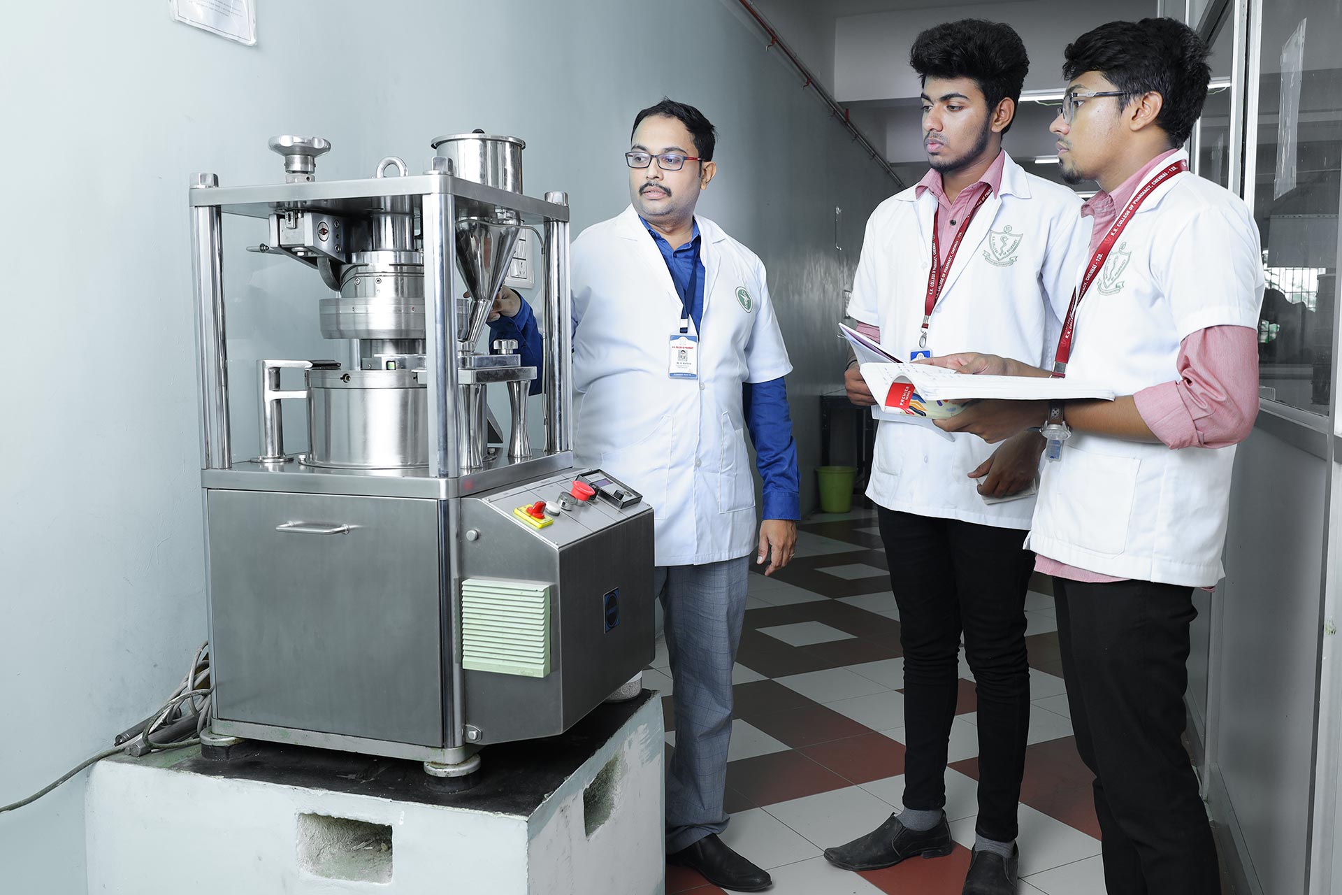 Teacher Explaining to the Students at KK College of Pharmacy